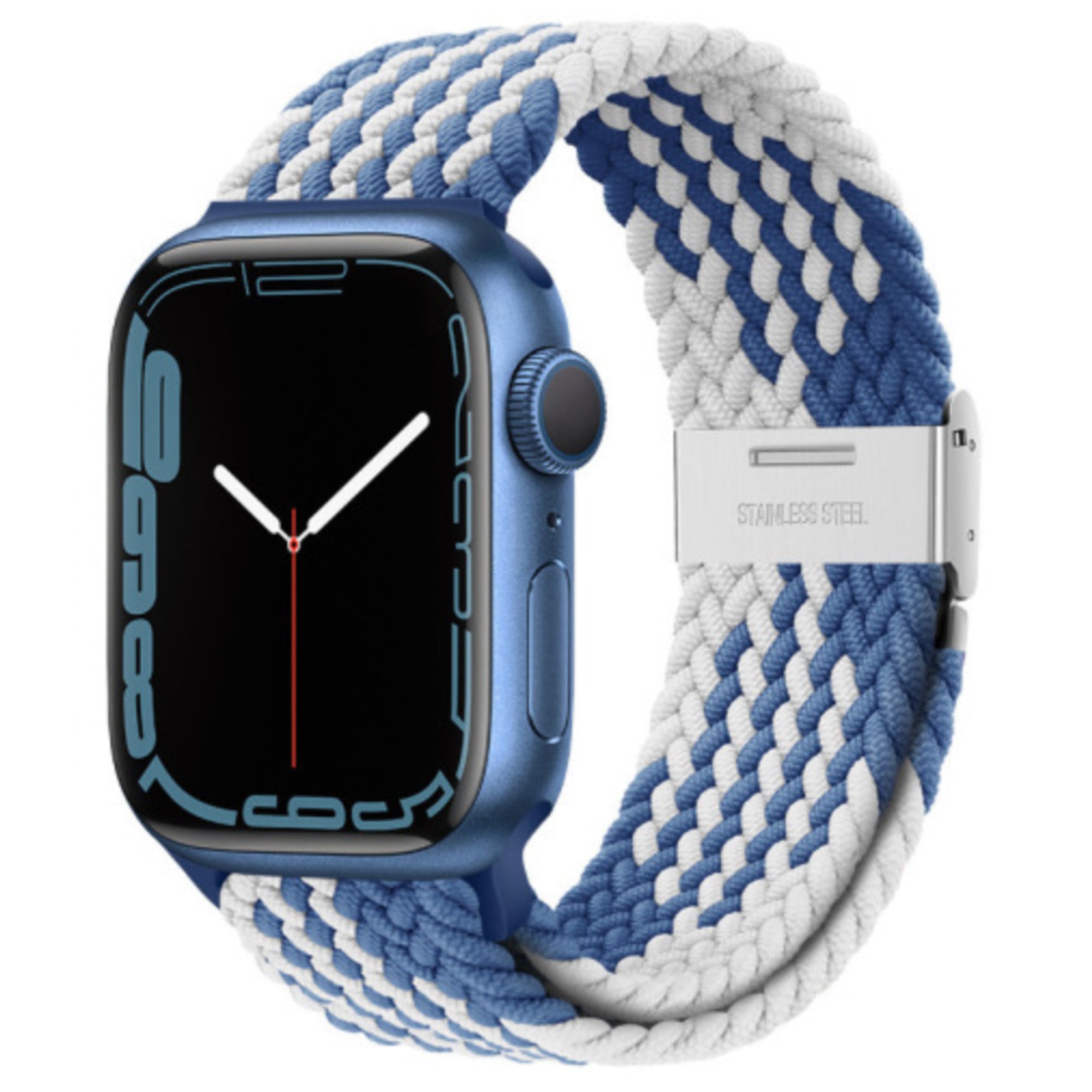 Apple Watch braided loop adjustable - blue white