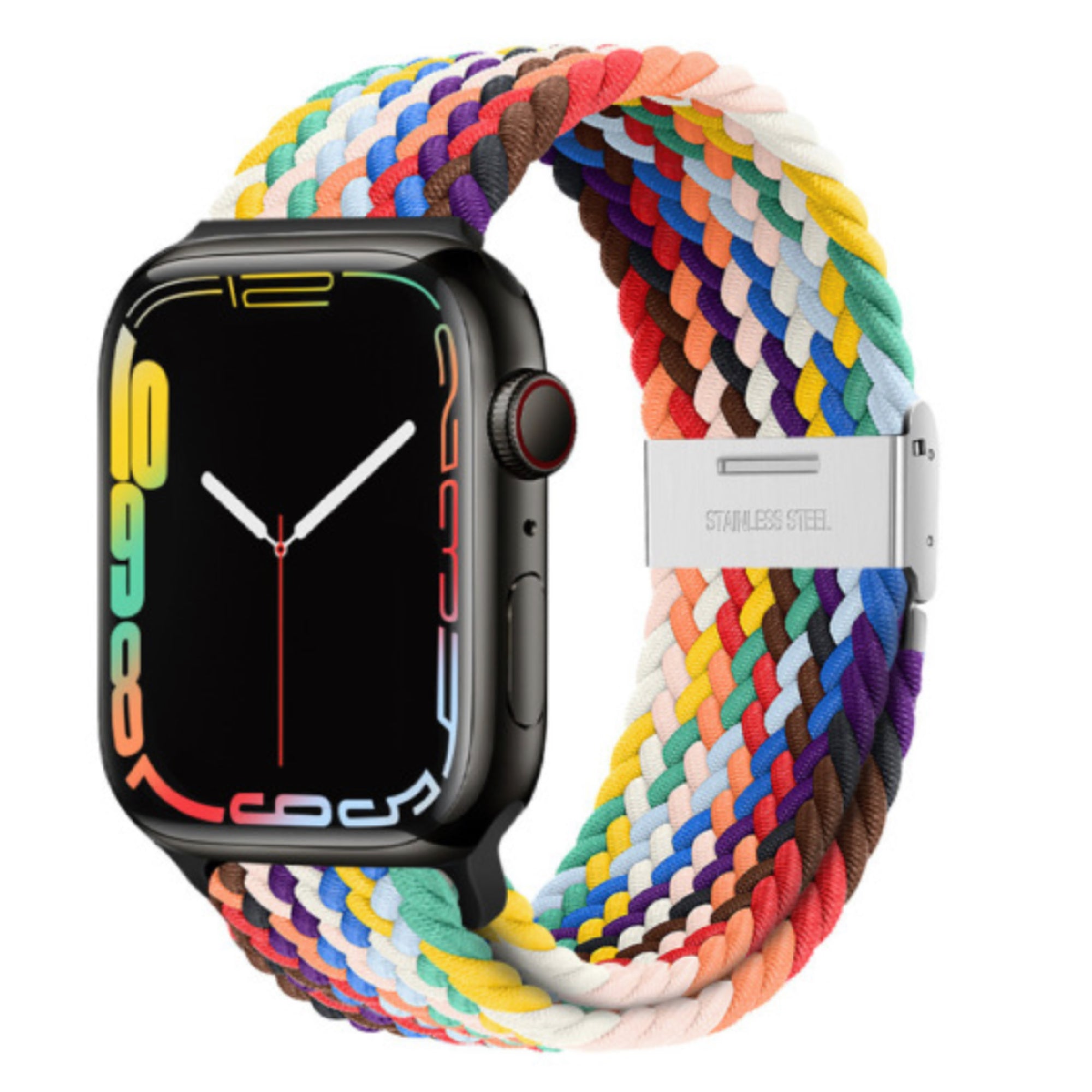 Apple Watch braided loop adjustable - rainbow