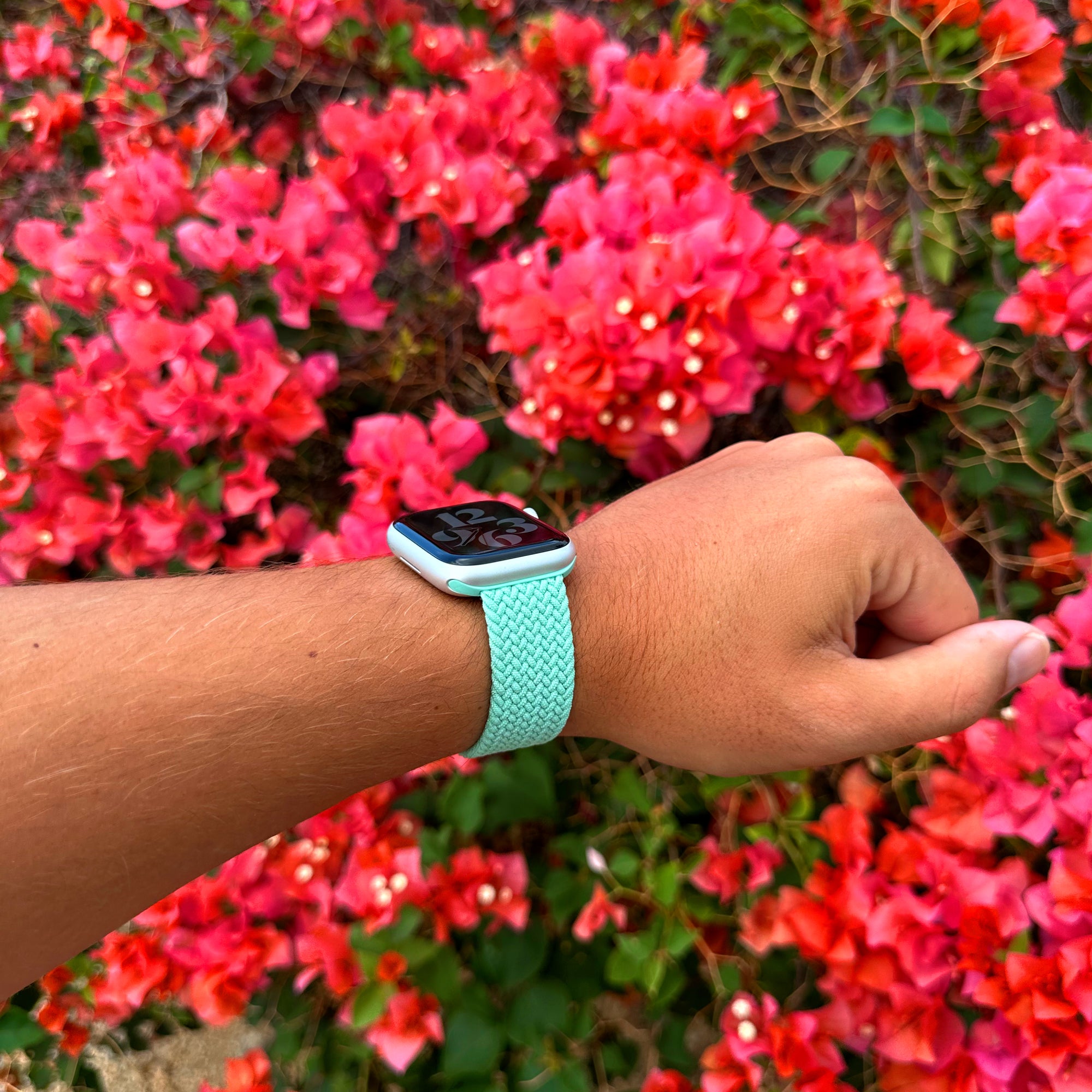 Apple Watch braided loop adjustable - pistachio