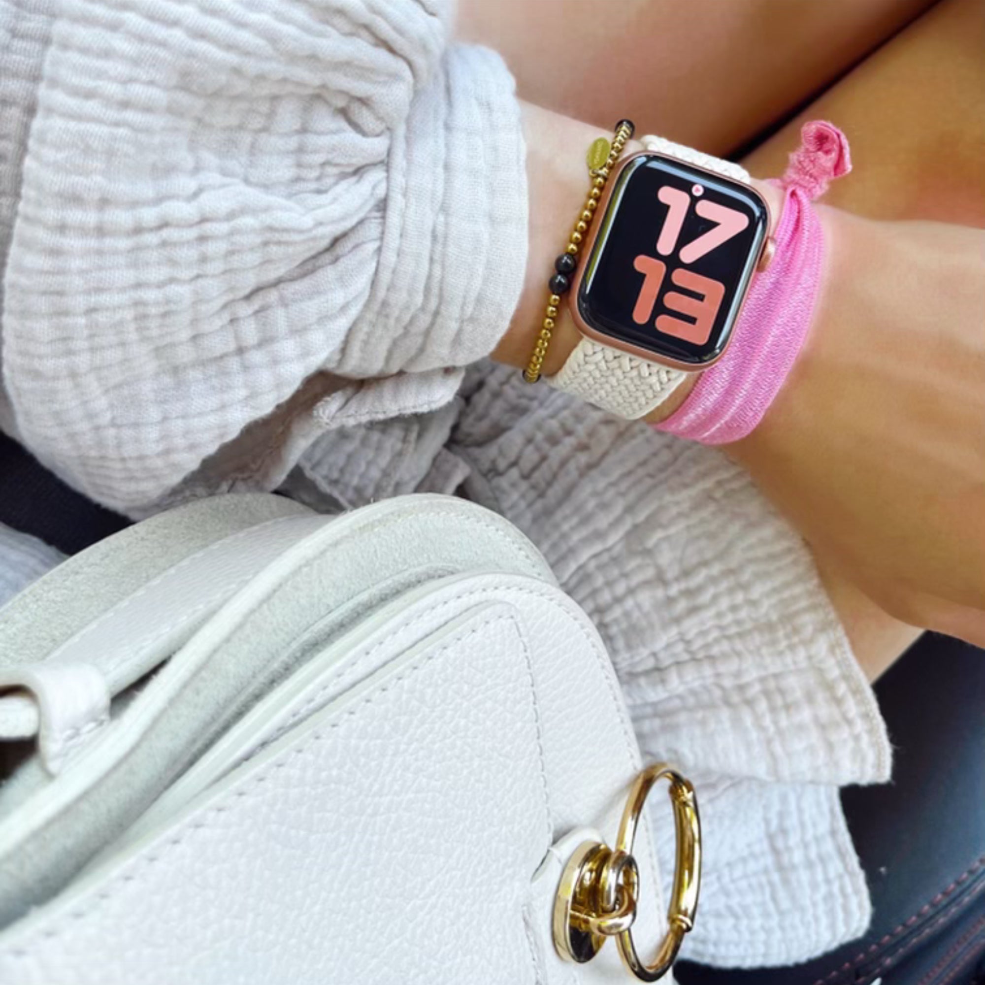 Apple Watch braided loop adjustable - starlight