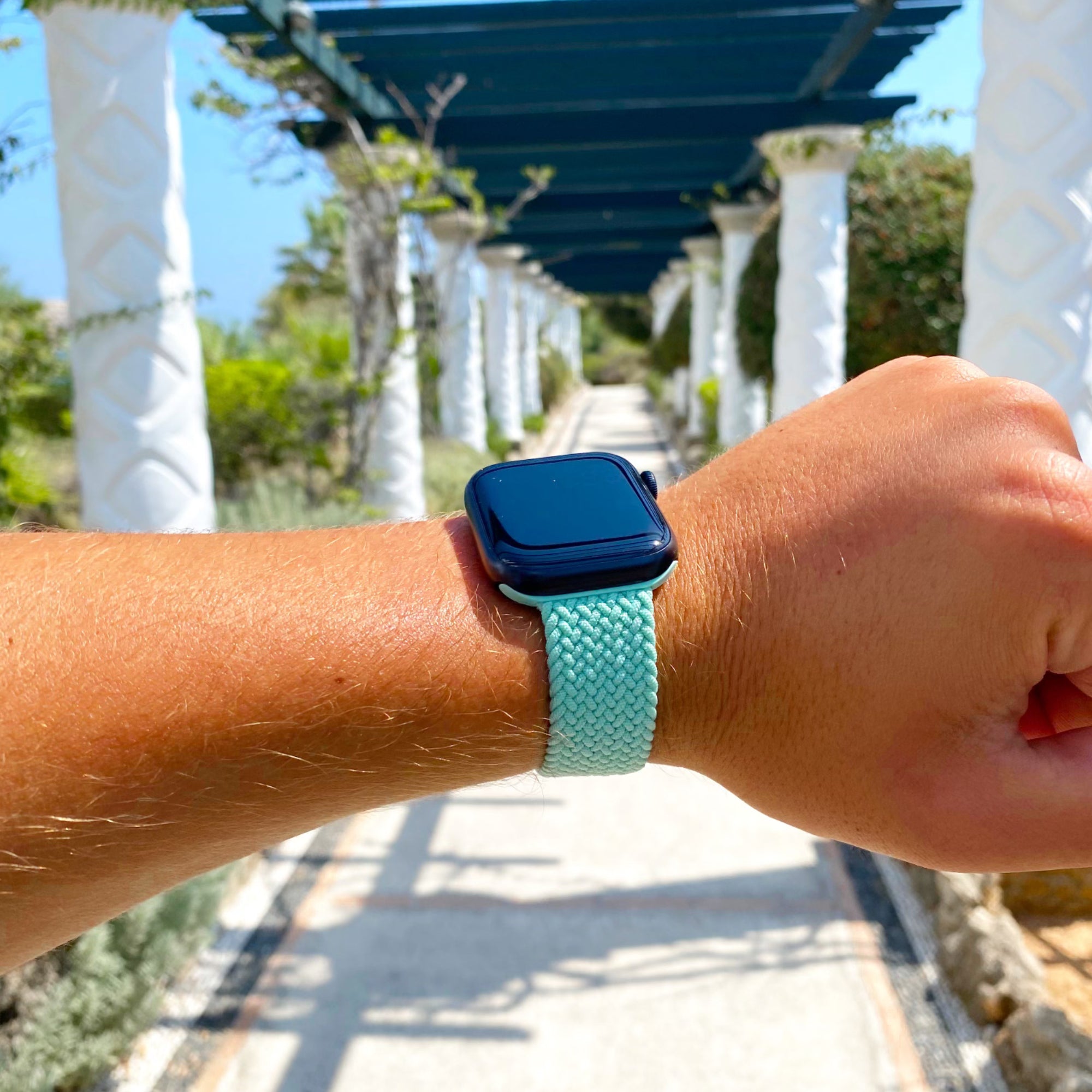 Apple Watch braided loop adjustable - pistachio