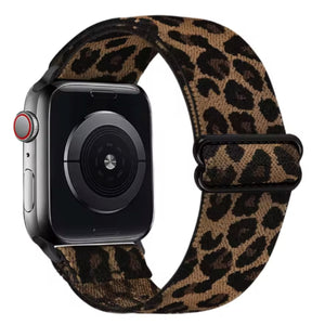 Apple Watch nylon strap adjustable - red flowers