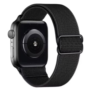 Apple Watch nylon strap adjustable - red flowers