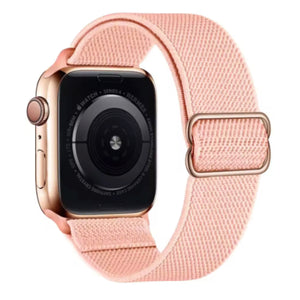 Apple Watch nylon strap adjustable - red flowers