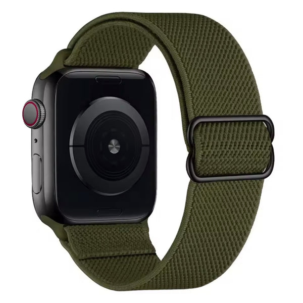 Apple Watch nylon strap adjustable - olive green