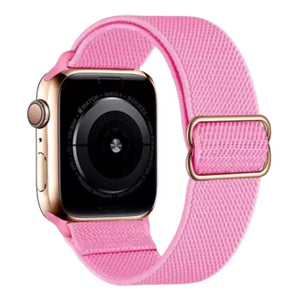 Apple Watch nylon strap adjustable - red flowers