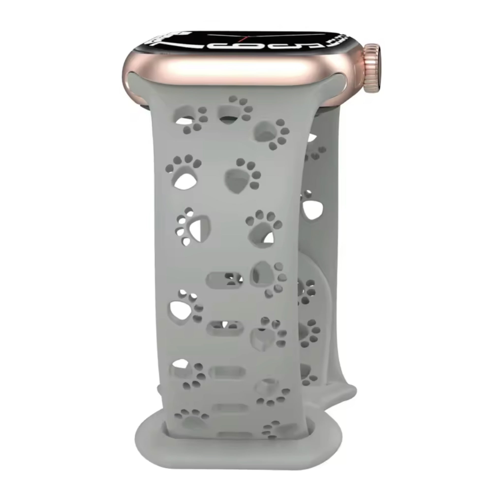 Apple Watch silicone dog paw strap - gray