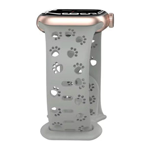 Apple Watch silicone dog paw band - orange