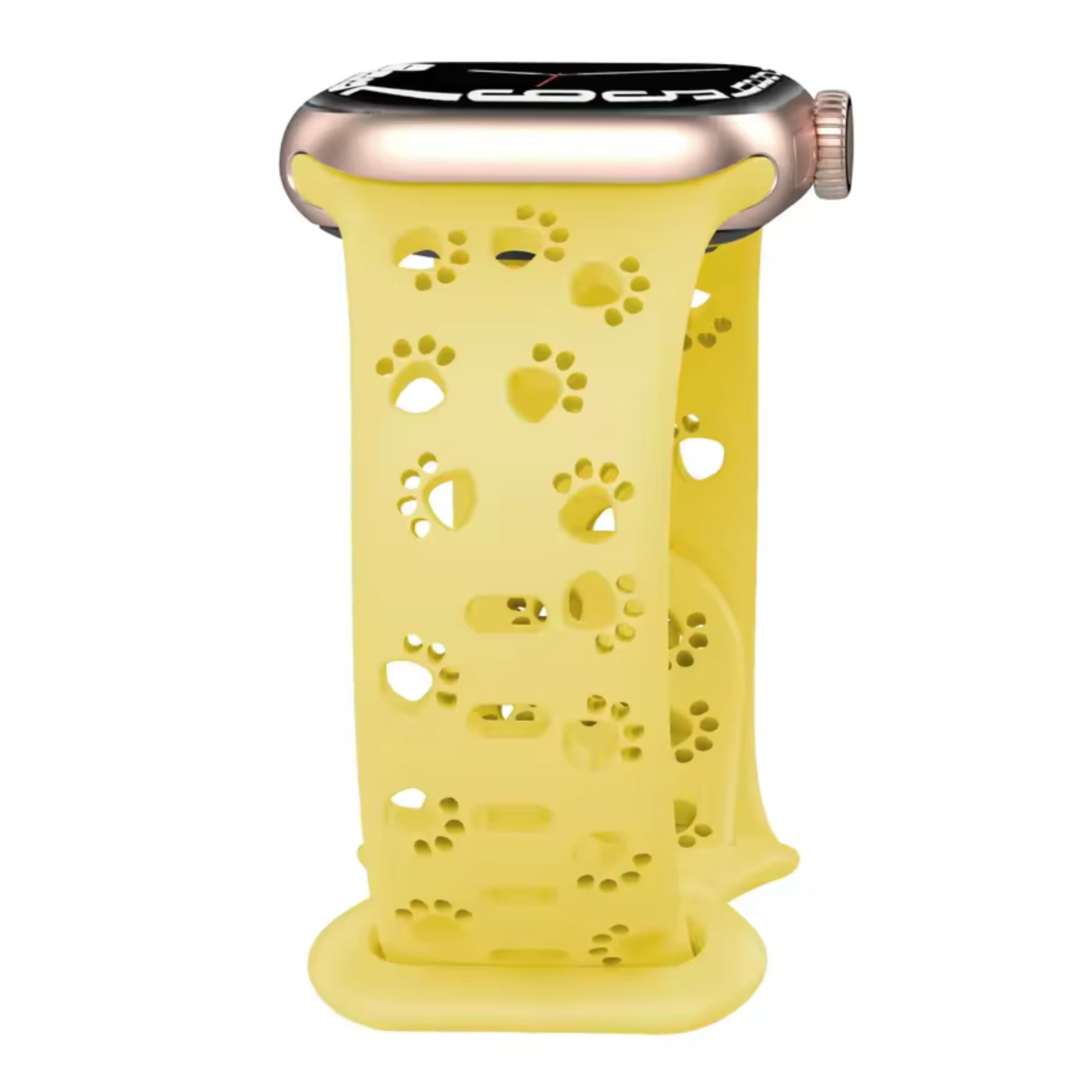 Apple Watch silicone dog paw band - yellow