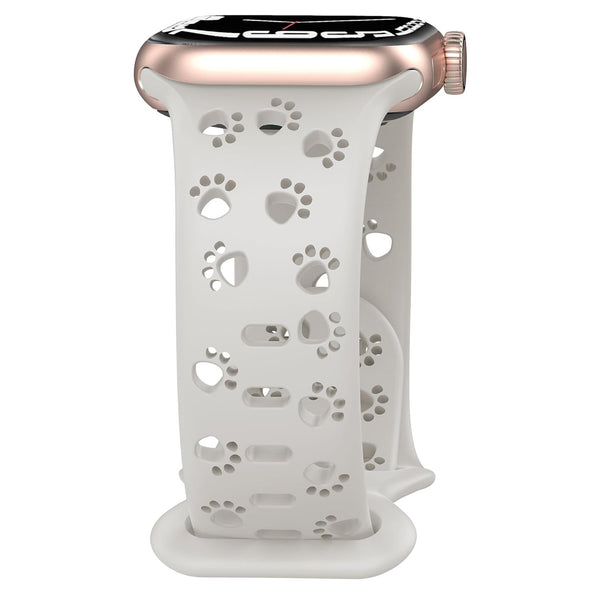 Apple Watch siliconen dog paw bandje - starlight