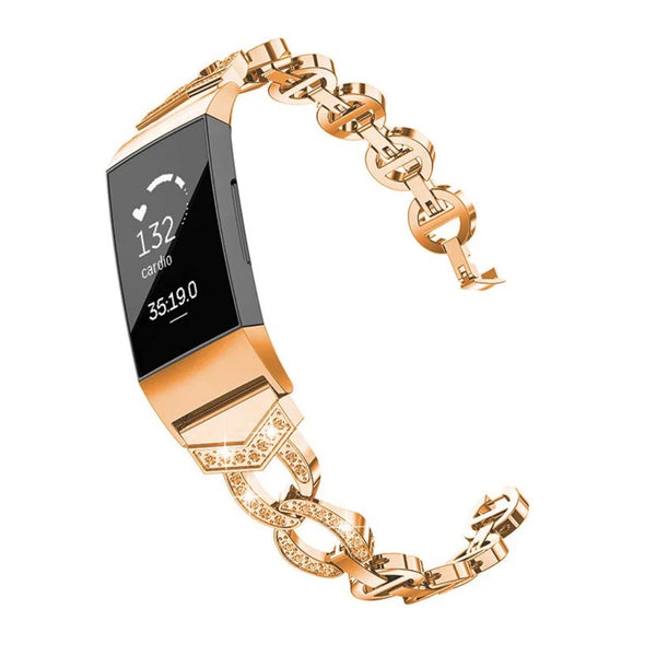 Fitbit Charge 5/6 diamond strap - rose