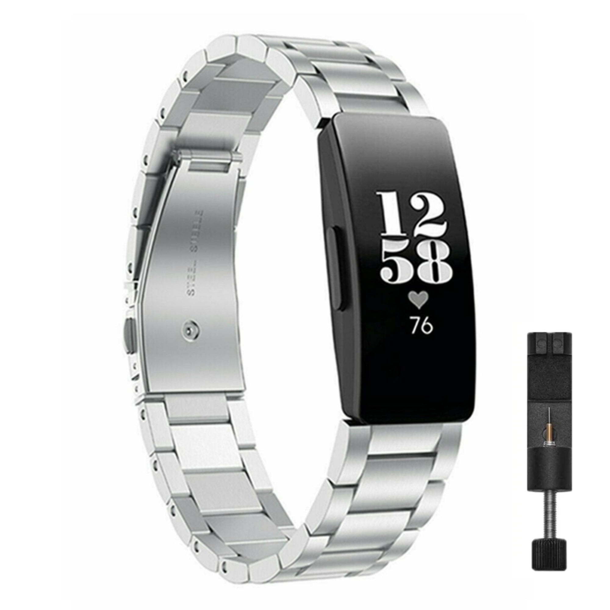 Fitbit inspire steel band - silver