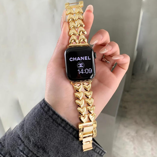 Doppeltes Liebesarmband für die Apple Watch – Gold