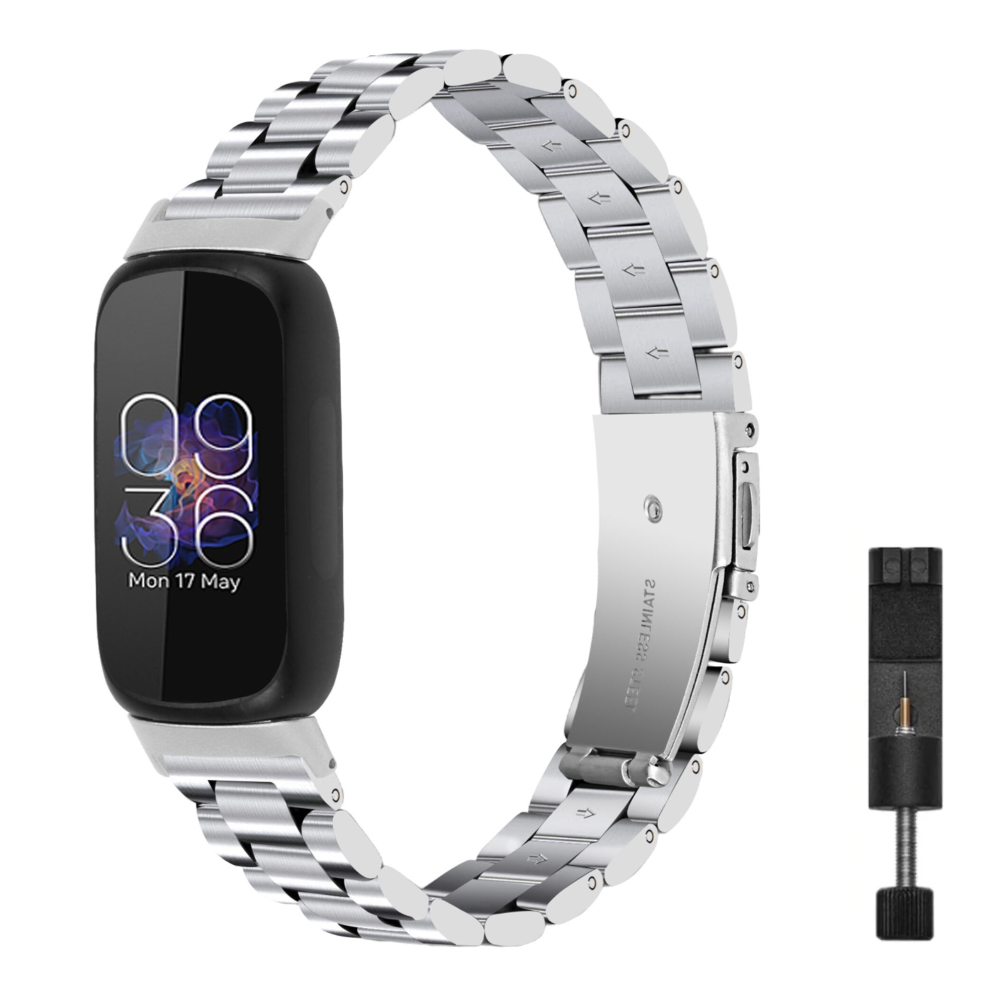 Fitbit Inspire 3 Stahlband – Silber