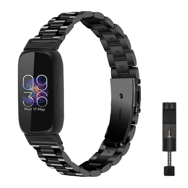 Fitbit inspire 3 steel band - black