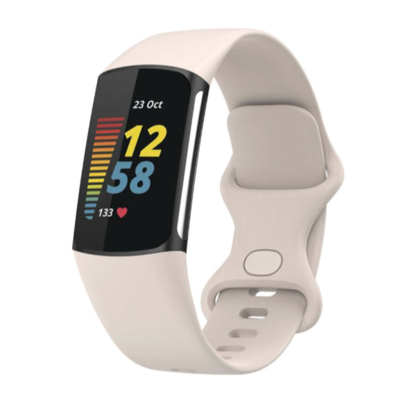 Fitbit Charge 5/6 silicone strap - starlight