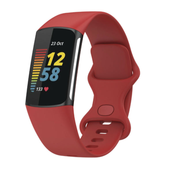 Fitbit Charge 5/6 silicone strap - red