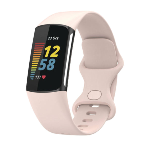 Fitbit Charge 5/6 silicone strap - pink sand
