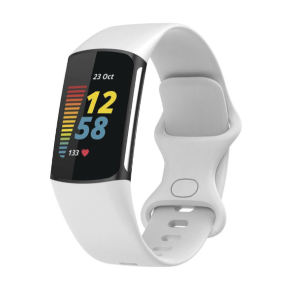 Fitbit Charge 5/6 silicone strap - white
