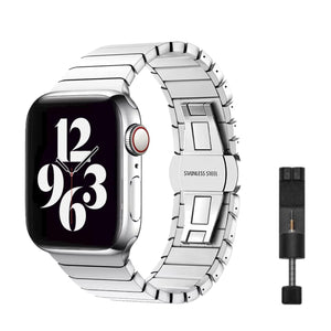 Apple Watch steel link strap - starlight