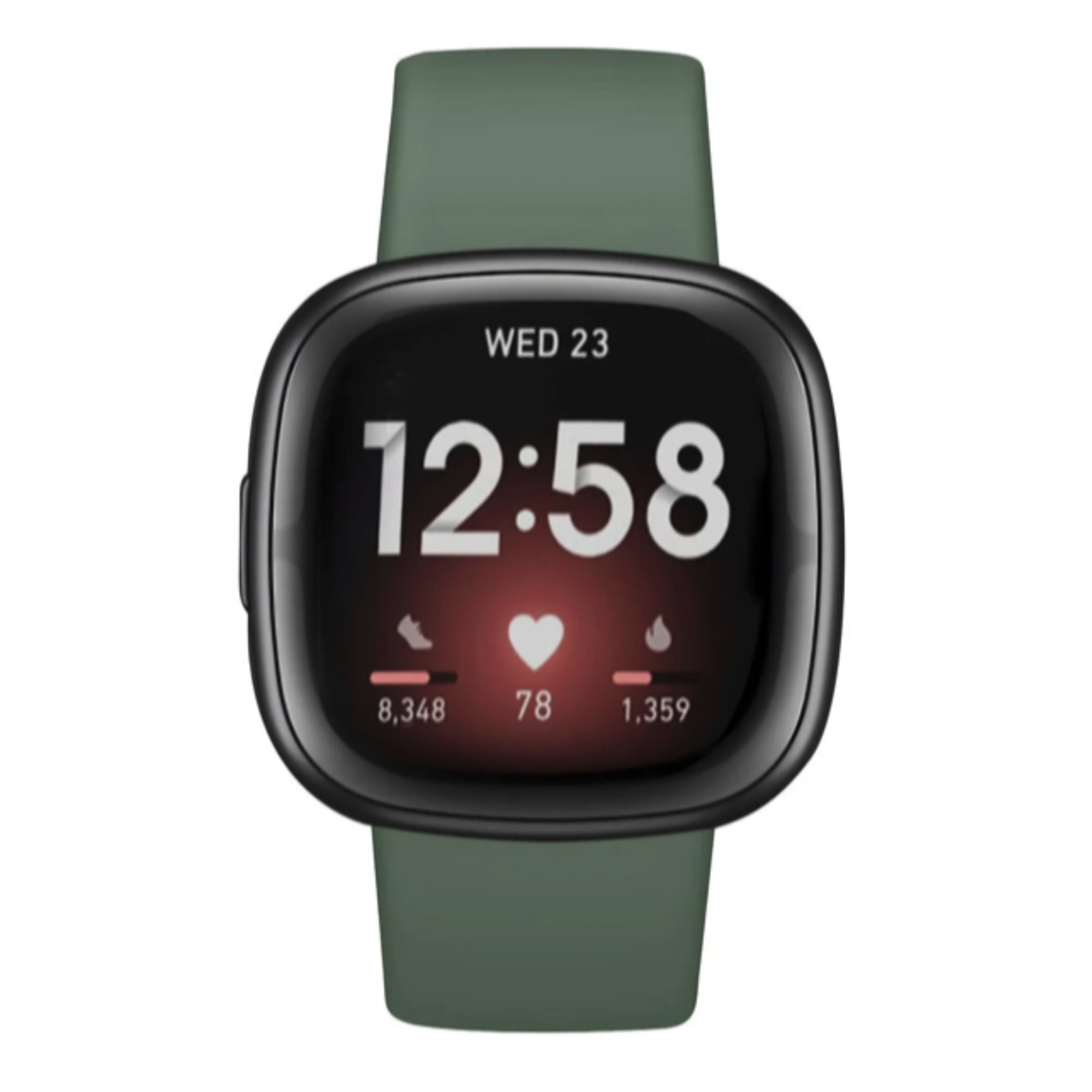 Fitbit Versa 3 / 4 / Sense silicone strap - dark green