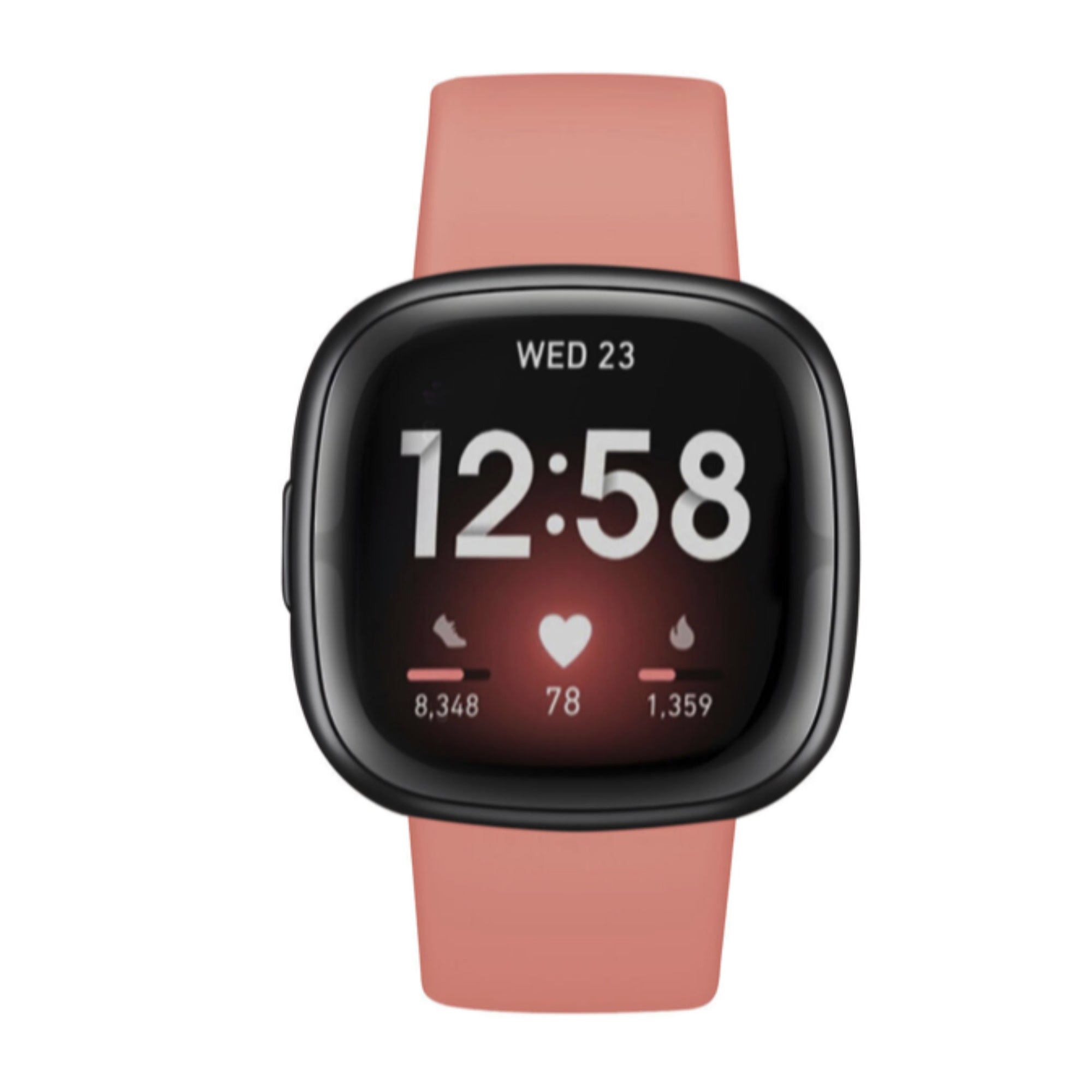 Fitbit Versa 3 / 4 / Sense silicone strap - terra pink