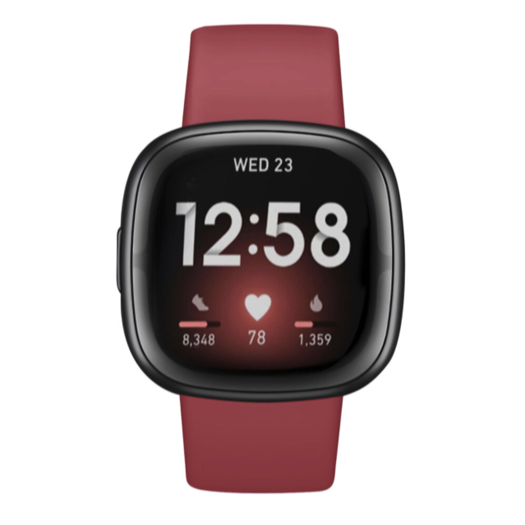 Fitbit Versa 3 / 4 / Sense silicone strap - wine red