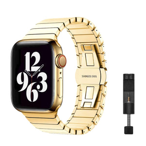 Apple Watch steel link strap - starlight