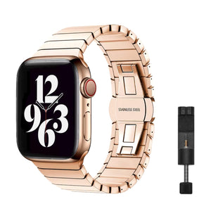 Apple Watch steel link strap - starlight
