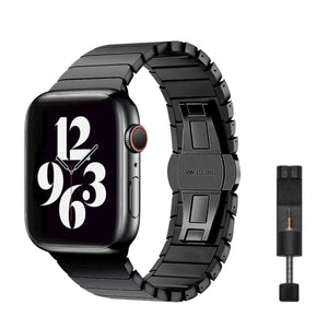 Apple Watch steel link strap - starlight