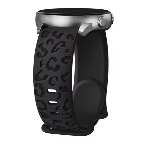 Samsung Galaxy Watch siliconen panter bandje - zwart