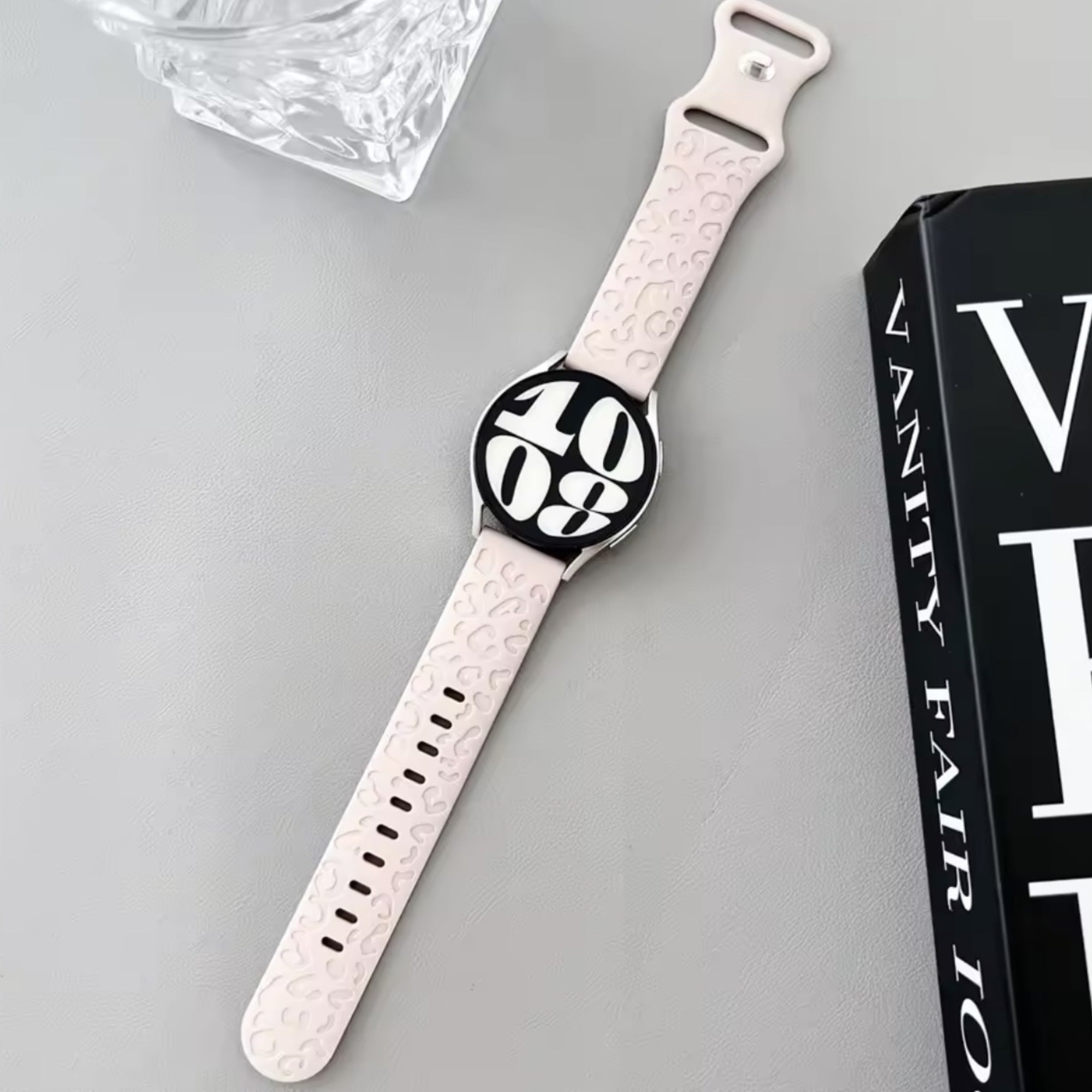 Samsung Galaxy Watch silicone panther strap - pink sand