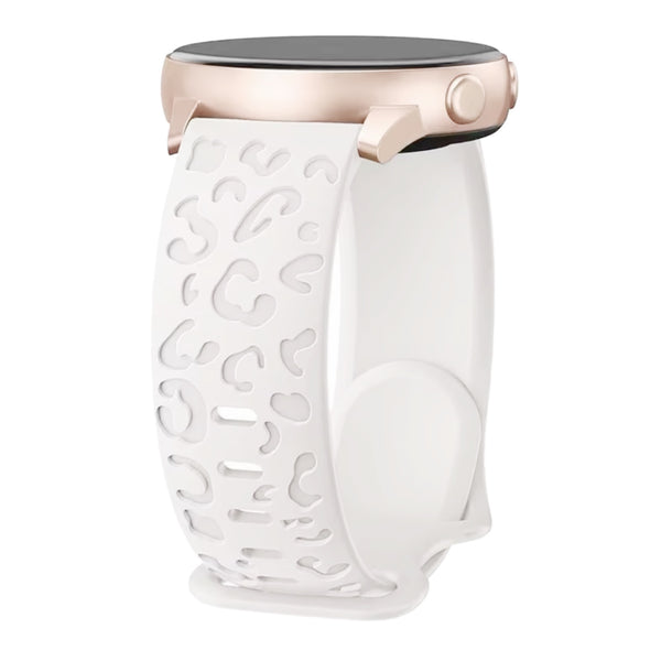 Samsung Galaxy Watch siliconen panter bandje - wit