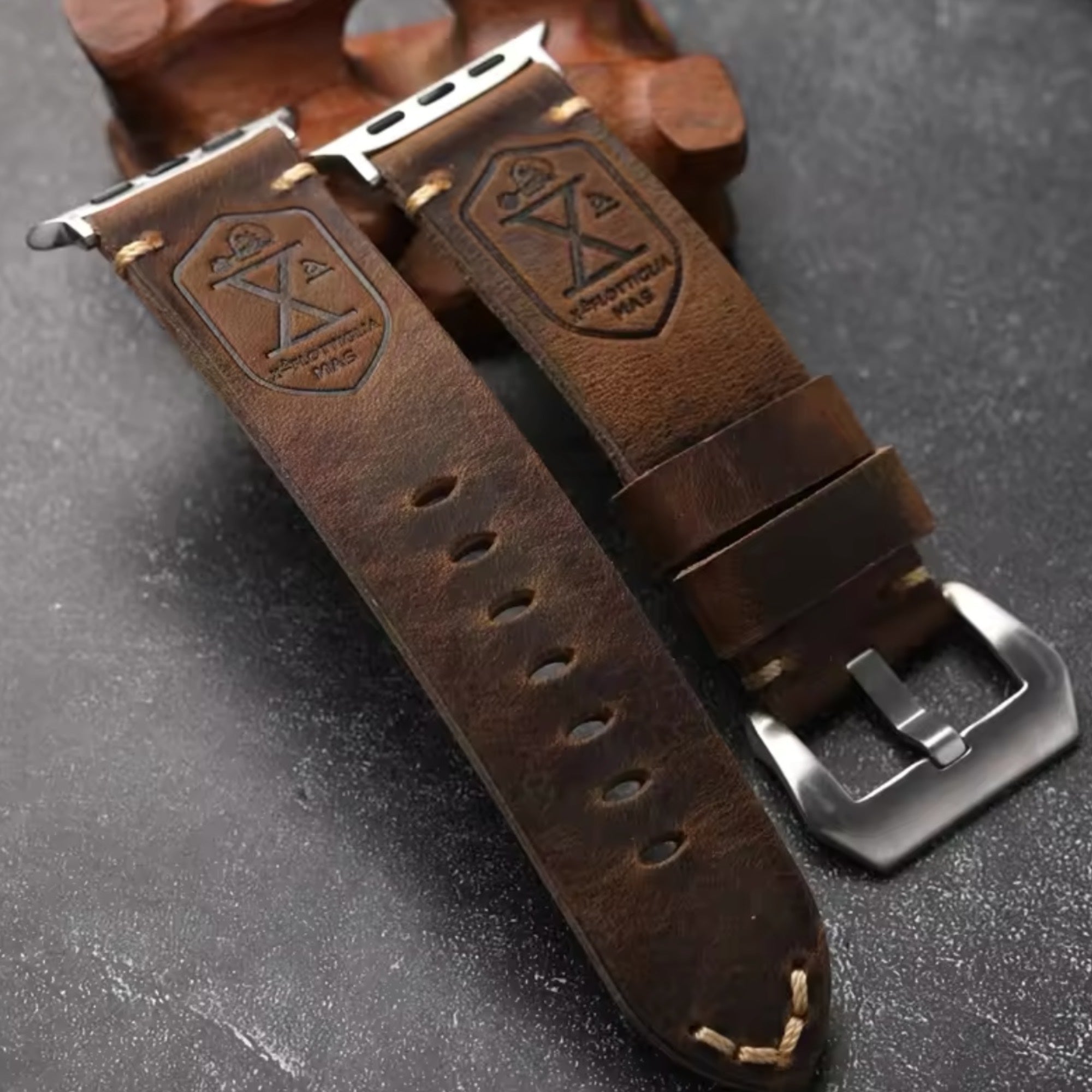 Apple Watch leather vintage band - brown