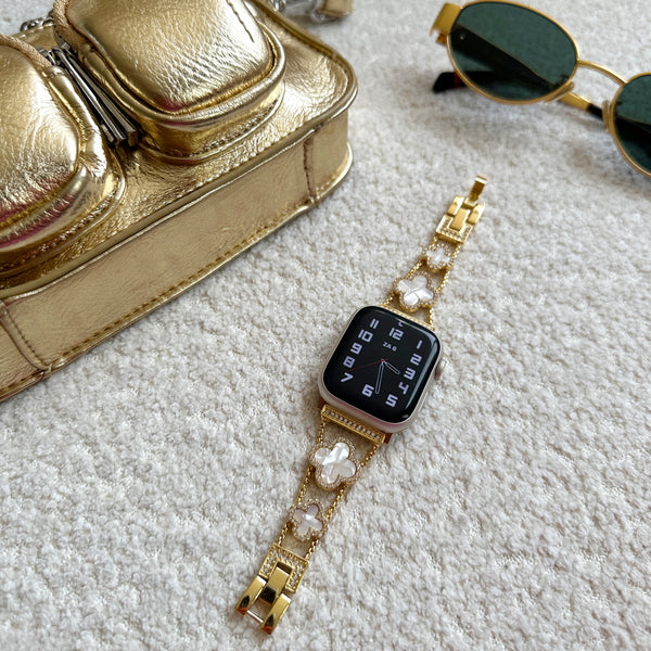 Apple Watch clover band pearl - gold