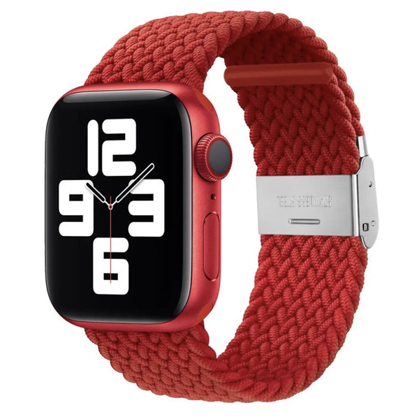 Geflochtene Schlaufe für die Apple Watch verstellbar – rot