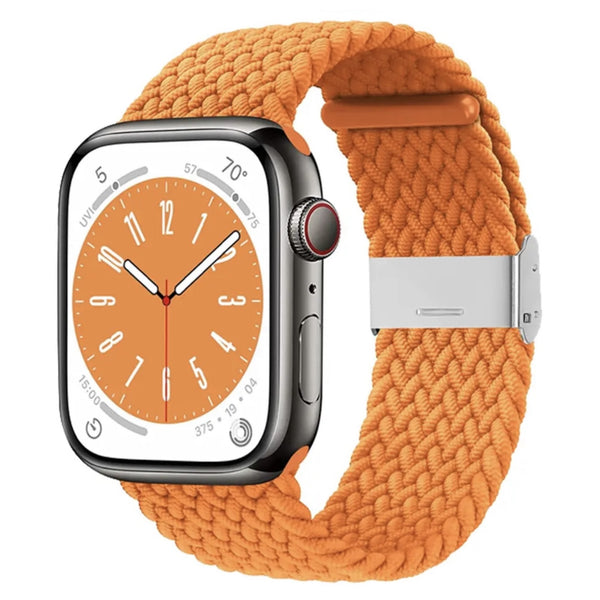 Geflochtene Schlaufe für die Apple Watch verstellbar – Orange