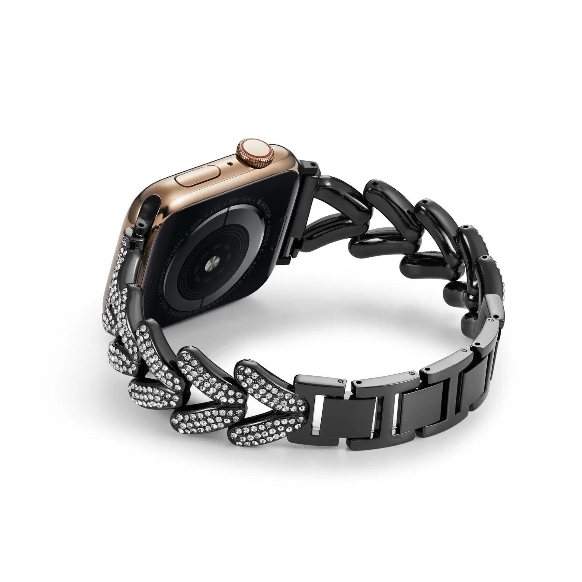 Apple Watch diamond V strap - black