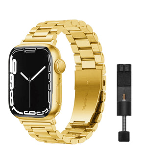 Apple Watch steel link strap - starlight