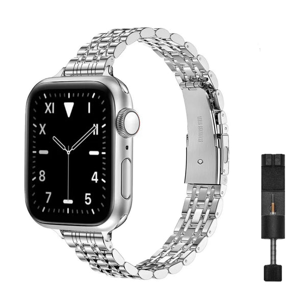 Apple Watch slim inspired bandje - zilver