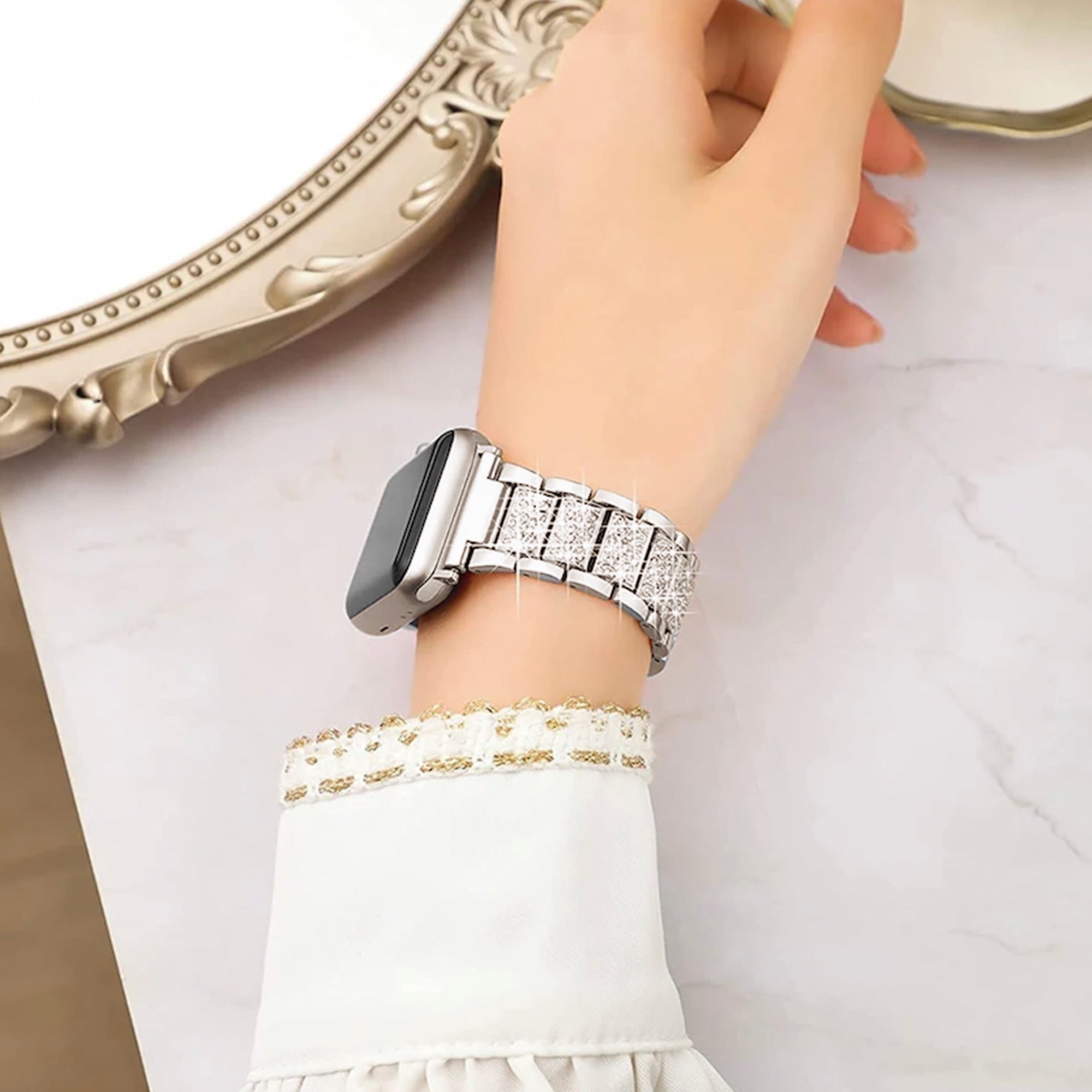 Apple Watch diamond link band - starlight