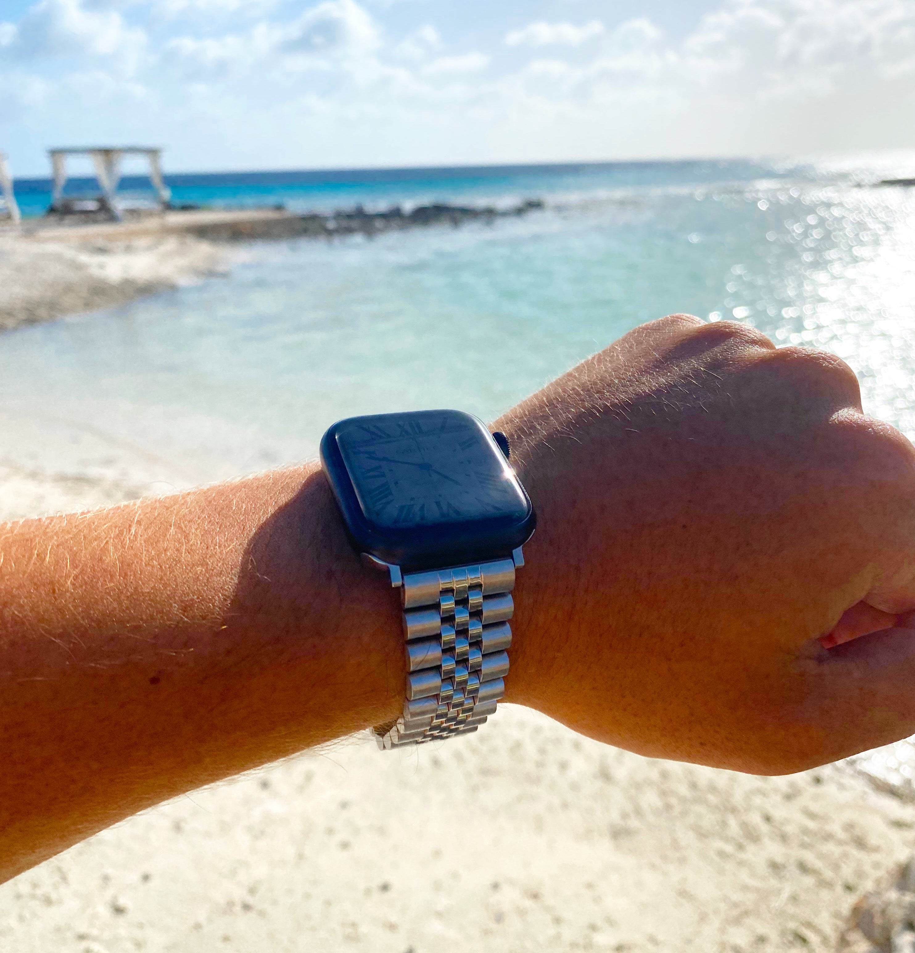 Apple Watch Stahl-Jubiläumsarmband – Silber