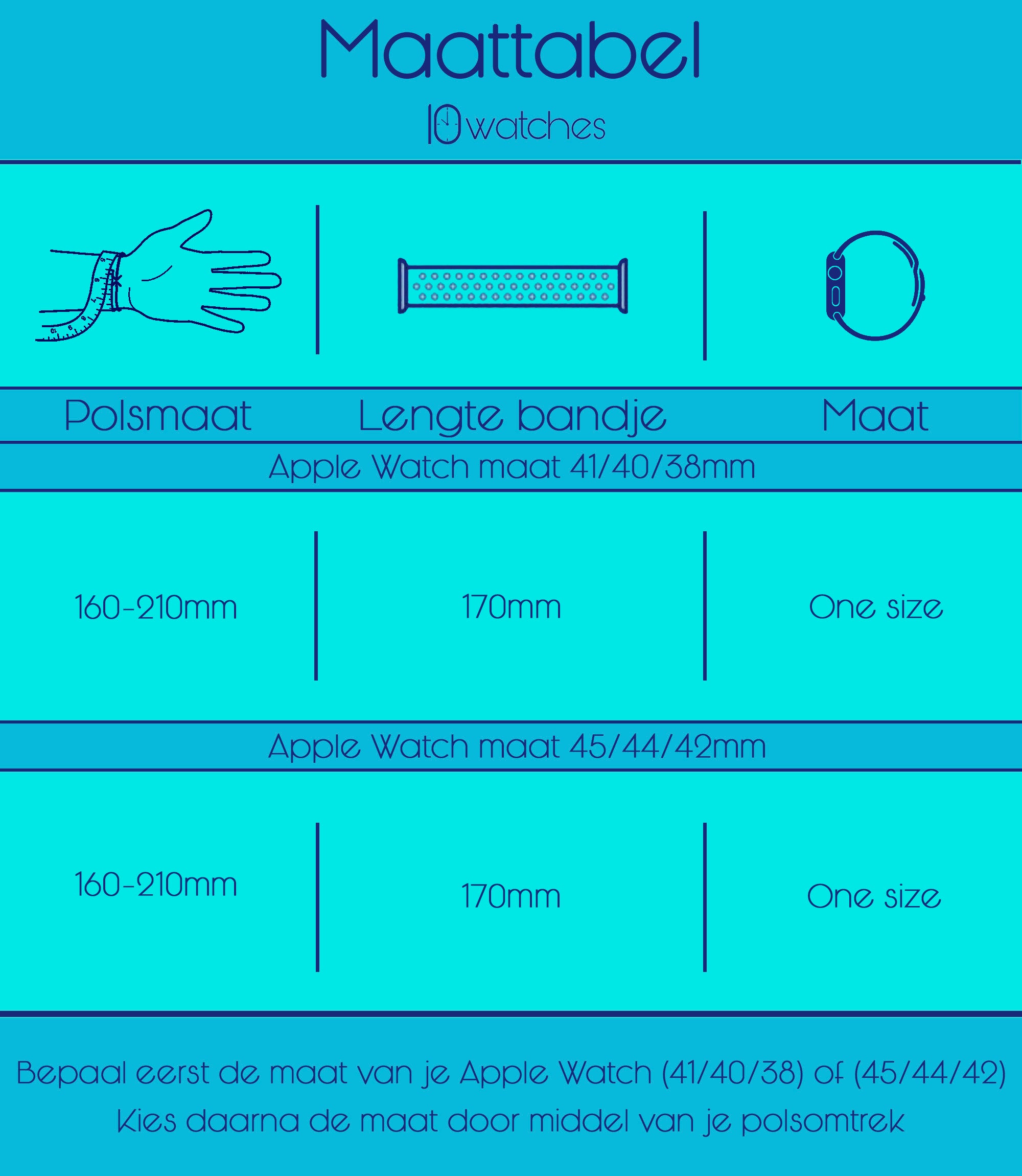Kettengliederarmband für die Apple Watch – Schwarz
