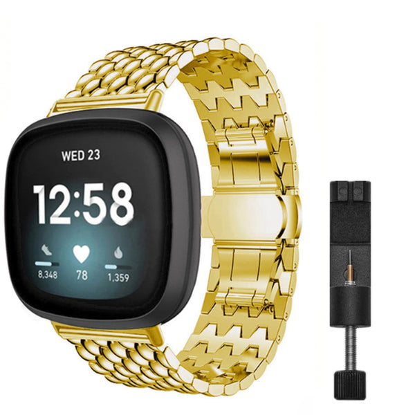 Fitbit Versa 3 / 4 / Sense Drachenarmband – Gold