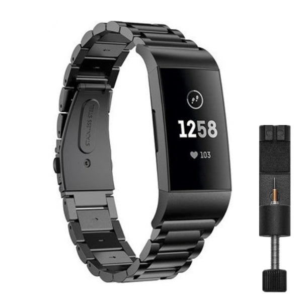 Fitbit charge 3/4 link band - black
