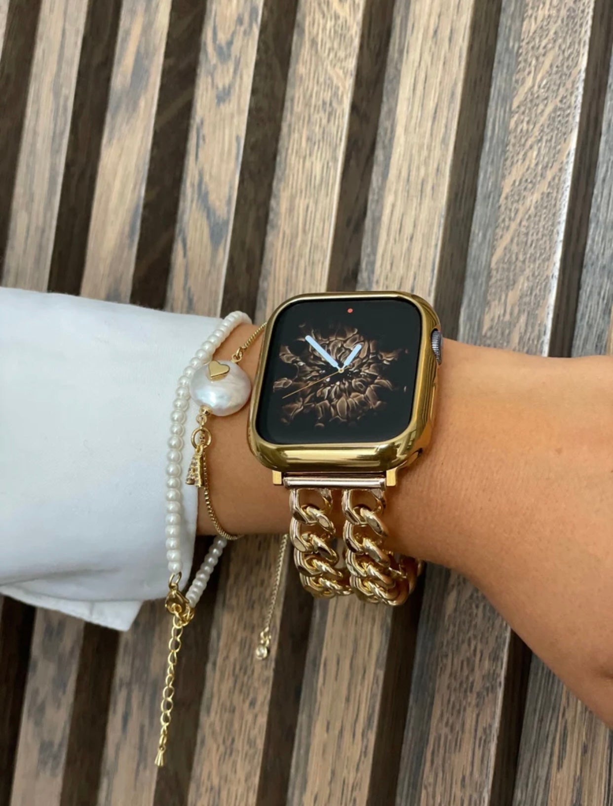 Apple Watch double chain link strap - gold