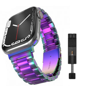 Apple Watch steel link strap - starlight