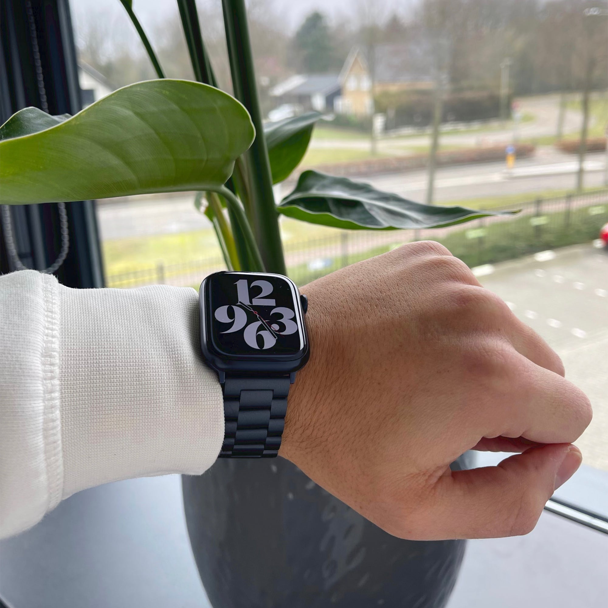 Apple Watch steel link strap - navy blue