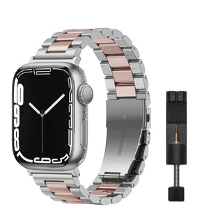 Apple Watch steel link strap - starlight