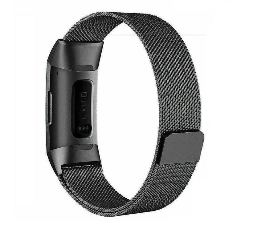Fitbit charge 3/4 milanese band - black